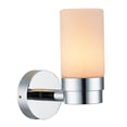 thumbnail image 1 of Single LED Contemporay Bathroom Lighting Glass Sconce - Polished Chrome, 1 of 1
