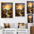 thumbnail image 4 of Designart "Countryside Golden landscape VI" Landscape & Nature Floater Framed Canvas Print, 4 of 7