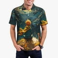thumbnail image 2 of Salouo Whimsical Starry Night Scene for Men's Short Sleeve Polo Shirts,Polo Shirts for Men Performance Short Sleeve Golf Shirt Athletic Casual Collared T-Shirt-XX-Large, 2 of 8