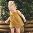 thumbnail image 2 of TZEWGL Linen Solid Color Vest For Toddler Sleeveless Crewneck Loose Clothes For Girls Boys size 2-3T, 2 of 5
