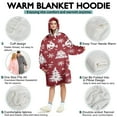 thumbnail image 5 of Wearable Oversized Blanket,Red Christmas Tree and Deer Pattern Wearable Blanket Hoodie for Adults,Cozy Hooded Blankets with Super Pockets,Super Warm Fuzzy Pullover for Women & Men, 5 of 6