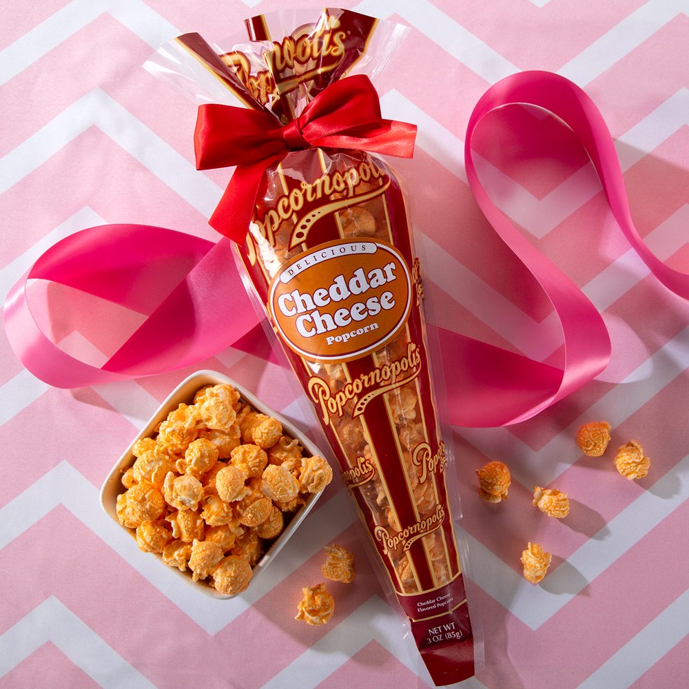 Popcornopolis Valentine's Cheddar Cheese Popcorn, 3 Oz.