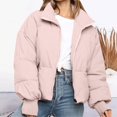 thumbnail image 2 of Vedolay Warm Winter Coats Long Sleeve Cardigan Coats Open Front Button Down Loose Coats 2023 Pink,XS, 2 of 4