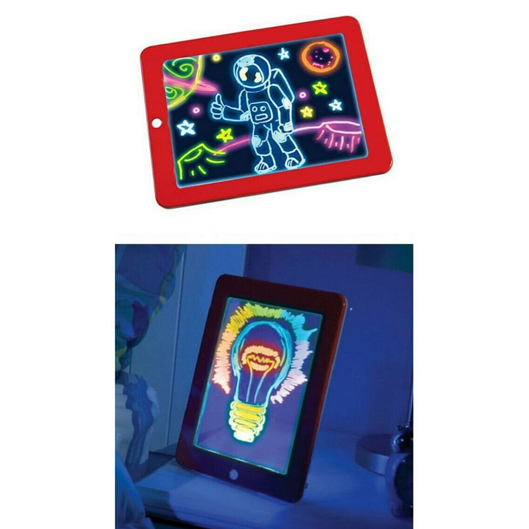 Magic Pad Light Up 3D Light Up Drawing Board Doodle Magic Glow Pad for  Kids/Todd