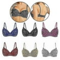 thumbnail image 2 of Women's Tribal Glitter Sparkle Belly Dance Beaded Sequined Bra Top, 2 of 4