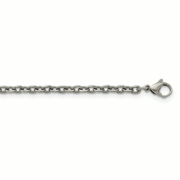 Primal Steel Titanium Polished 3.5mm Cable Chain