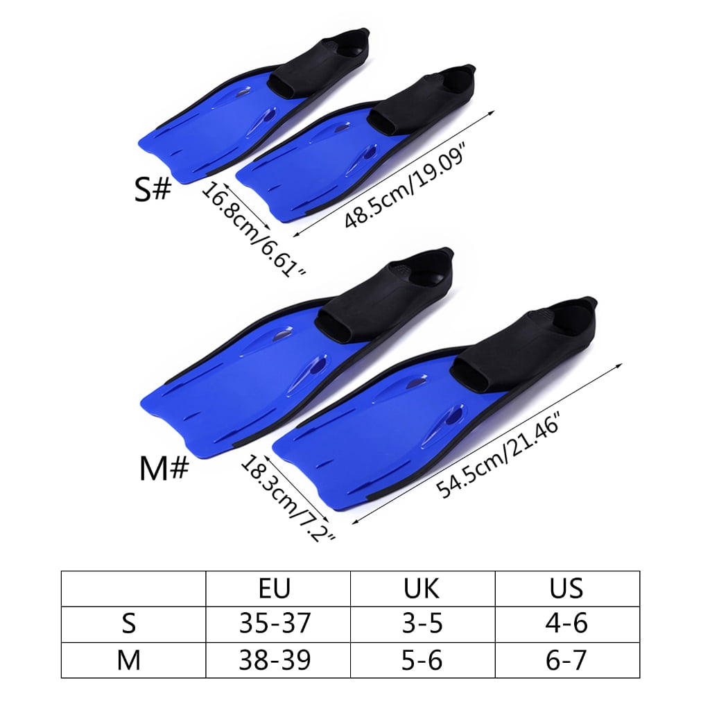 Jesscasday Scubas Diving Gear Full Foot Long Fins Snorkeling Swimming Diving Floating Fins