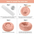 thumbnail image 2 of Nisrada Calming Donut Dog Bed Anti-Anxiety, Self Warming, Cozy Soft Plush Round Pet Bed Indoor, Ideal for Both Home & Travel, 24"L x 24"W x 8"H, 2 of 9