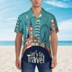 thumbnail image 2 of Fotbe Let's go Travel Camisa Hawaiana para Hombre Unisex – Camisa Casual de Verano con Botones de Manga Corta de Algodón y Lino,3X-Large, 2 of 7