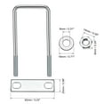 thumbnail image 3 of Uxcell U-Bolts Carbon Steel with M8 Nuts Frame Plate Round Washers 1.97"x5.9"(W*L) 2 Set, 3 of 4