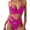 Hot Pink^1140312BB, variant on AHMOMEI Women Two Piece Swimsuit Tummy Control High Waisted Womans Bathing Suits Hollow Out Cutout Womens Sexy 2 Piece Bikini Sets