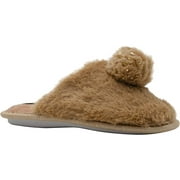 kensie Girls' Big Kid Slip On Plush Fluffy Faux Fur House Slippers