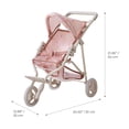 thumbnail image 6 of Olivia's Little World Jogging Baby Doll Stroller, Foldable Confetti Design with Canopy and Storage, Fits 15"–18" Dolls, Pretend Play Doll Accessory for Girls Age 3-6, 6 of 15