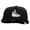 Black, variant on Striped Trout Fish Patched 5 Panel Flat Bill Snapback Cap - Black OSFM