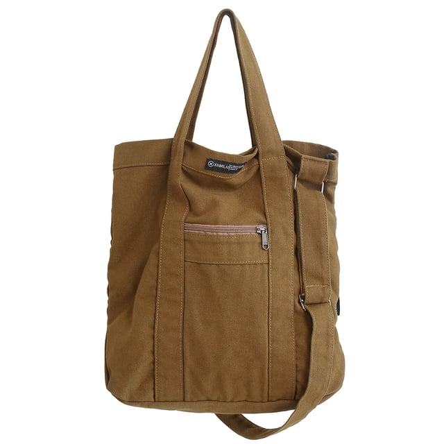 Bolso de hombro para mujer Bolsos cruzados vintage de lona Bolsos casuales de ocio (café) Likrtyny Para Estrenar