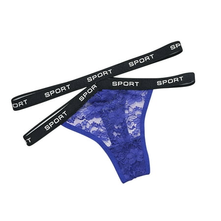 uublik Panties for Women High Waist Breathable Briefs Soft Underpants Ladies Stretch Panties Womens Lace Underwear Blue