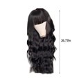 thumbnail image 3 of YSGFHGJW Wigs for Black Women,Fashionable Long Curly Hair Wig Two Adjustable Shoulder Straps With Inner Cap Mesh Which Can Be Wound To A Fixed Position To Suit The Head Circumference,black, 3 of 8