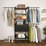 Uforic Closet System,Clothes Rack with 3 Drawers, Heavy Duty Garment ...