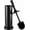 Black-3, variant on Heavy-Duty Toilet Brush and Holder Set,  Rustproof Metal Freestanding Toilet Bowl Brush, Deep-Cleaning Tool with Long Handle and Splash Guard for the Bathroom, Space-Saving