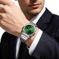 thumbnail image 4 of Men's Stainless Steel Quartz Dress Watch with Luminous & Date Calendar, Water-Resistant Business Wristwatch for Office, Travel & Formal Wear, 4 of 5