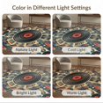 thumbnail image 7 of ODIKA 8'x10' Washable Area Rug Non-Slip Chair-Friendly Mat Record Abstract Vinyl Musical Themed Circle Spiral Grooves Shaped for Dining Room, Large Office, Lounge, 7 of 7