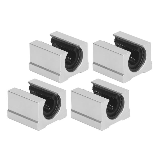 4 Uds bloques deslizantes de movimiento lineal aleación de aluminio rodamiento de bolas guía deslizante tipo abierto SBR16UU