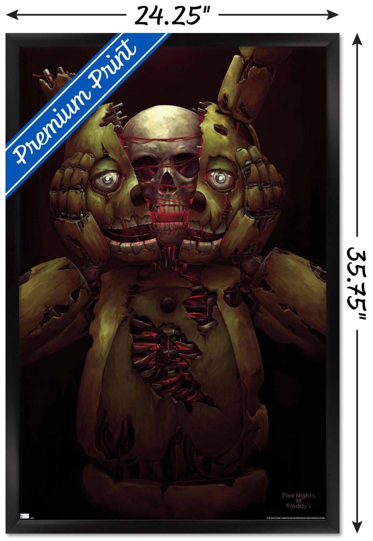 Five Nights at Freddy's - Skull Wall Poster, 22.375" x 34" Framed