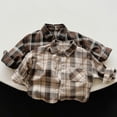 thumbnail image 5 of Esaierr Toddler Baby Newborn Plaid Shirt Jacket for Baby Shirt for 9m-5y Casual Lapel Long Sleeve Single Breasted Jacket Cardigan for Boys, 5 of 5