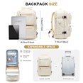 thumbnail image 4 of SYCNB Large Travel Backpack for Men Women, Mochila de Viaje Carry on Backpack Flight Approved Luggage Laptop Backpack, Personal Item Travel Backpack Waterproof Morral de Viaje Suitcase Daypack Beige, 4 of 7