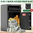 thumbnail image 4 of E-Western Depository Drop Safe with Digital Combination Lock and Anti-Fishing Front Drop Slot Silent Deposit Security Box for Cash and Business Use, 4 of 13