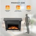 thumbnail image 4 of WAA 55" Black Electric Fireplace TV Stand Adjustable Flame,Remote Control,8H Timer & 750W/1500W Heating, 4 of 7