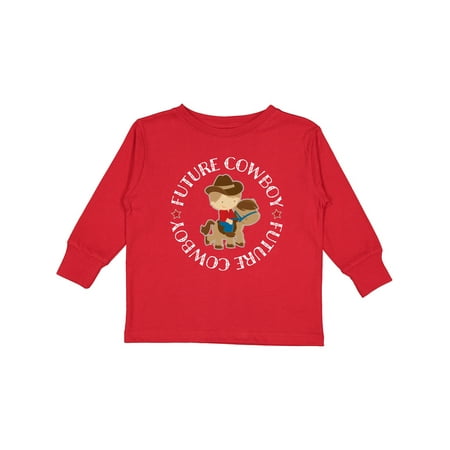 

Inktastic Future Cowboy Boys Western Outfit Gift Toddler Boy Girl Long Sleeve T-Shirt