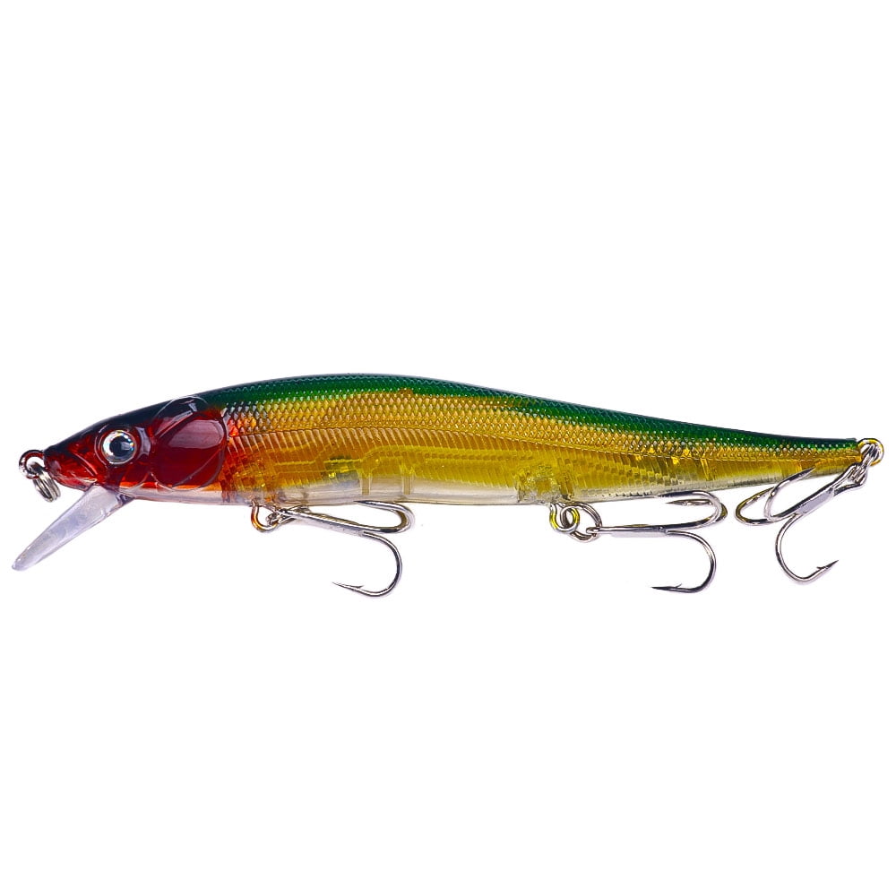 HENGJIA Minnow Bass Fishing Lures, Jerkbait Lure Set Hard Baits Crankbait for Catfish Walleye Trout Fishing Bait 6Pcs/kit