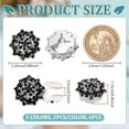thumbnail image 2 of 6Pcs 3 Colors Rhinestone Buttons Cover Sleeve Buttons Cover Flower Buttons Cover Detachable Shirt Button Clips Buttons Jewelry, 2 of 9