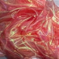 thumbnail image 3 of Tela Qidekjjt de organza iridiscente de color naranja y rojo, 302 cm x 150 cm, 3 of 8