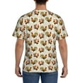 thumbnail image 3 of Bixox Men's Colorful Roosters Printed Short Sleeve Skinny Athletic T-Shirt, 3 of 6