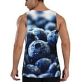thumbnail image 3 of Haiem Blueberry Men Workout Tank Top Gym Bodybuilding Sleeveless Muscle T Shirts Athletic Tank Breathable Workout Shirt-4X-Large, 3 of 9