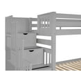 thumbnail image 6 of Bedz King Tall Stairway Bunk Beds Twin over Twin with 4 Drawers in the Steps, Gray, 6 of 9