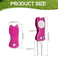 thumbnail image 2 of Uxcell Golf Divot Repair Tool Foldable Metal Golf Green Divot Tool with Magnetic Ball Marker Fuchsia, 2 of 7