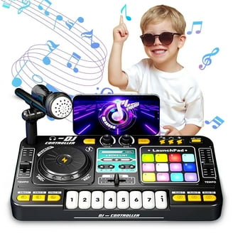 eKids Karmas World DJ Party Mixer, Music Turntable Toy with