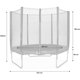thumbnail image 5 of Cama elástica 245 cm, Trampolín para niños gris, Incluye: red de protección- PLUTON . Calidad PRO. Normas EUR esquí esquí Gafas de esquí, 5 of 5