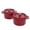 Red, variant on Mini Cocotte 8 oz Mini Dutch Oven 0.25 qt. Cast Iron Garlic Roaster for Oven Garlic Confit Pot Ramekins with Lids Oven Safe Set of 2, Black