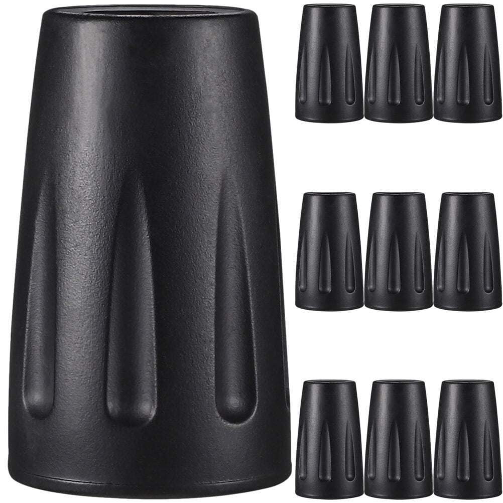 10Pcs Nonstick Crutch Tips Walking Pole Tips Replacement Cane Tips Thick Trekking Pole Tips