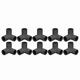 thumbnail image 5 of 10 Pack 3-Way PVC Pipe Fittings Tee and Elbow Connectors for 25mm Inner Diameter Black Plumbing Components, 5 of 5