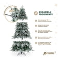 thumbnail image 4 of Árbol Navidad Nevado + Piñas Pino Navideño 1.8m Ramas Mixtas Esquimal, 4 of 6