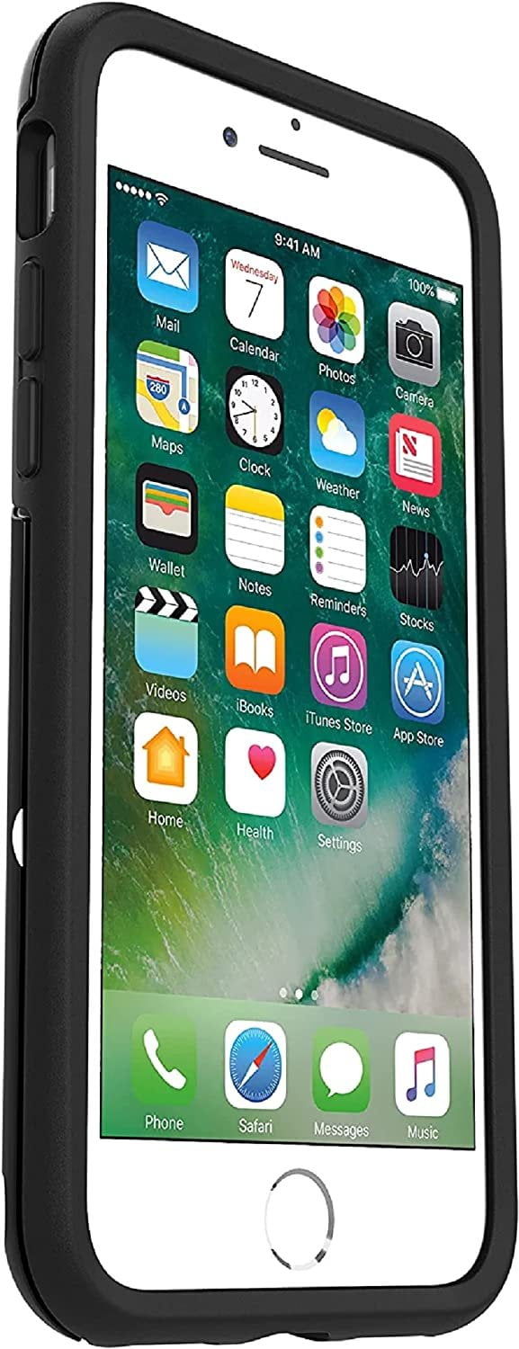 OtterBox Symmetry Series Case for iPhone SE 3rd and 2nd gen and iPhone 8/7 Only - Non-Retail Packaging - Date Night Black/White Polka Dot Graphic