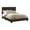 Black, variant on Benzara Contemporary California King Size Platform Bed with Lofty Headboard, Black