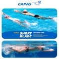 CAPAS Swim Training Fins Comfortable Silicone Lap Swimming Short Blade