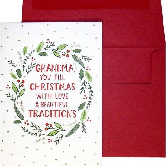 NIQUEA.D, Grandma Wreath Christmas Card