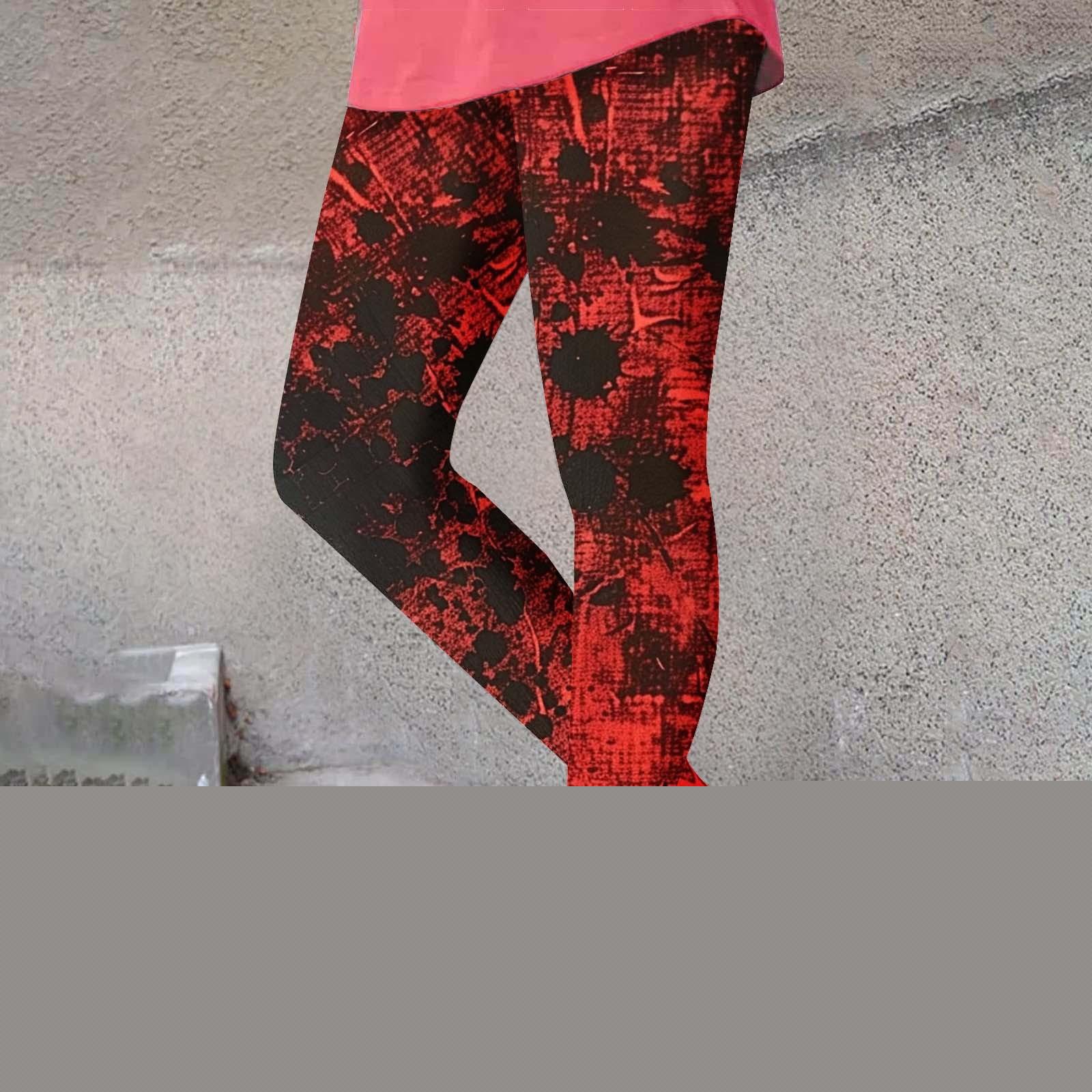 Ofreoo Women Halloween Print Tight Yoga Pants Yoga Full Length Pants Workout Sets for Women Deal of the Week
